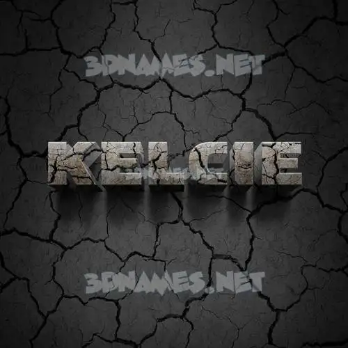kelcie in Cracked Stone style - 3D name wallpaper