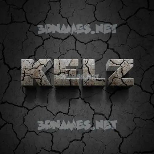 kelz in Cracked Stone style - 3D name wallpaper kelz in Cracked Stone style - 3D name wallpaper