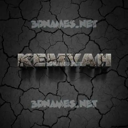 kemyah in Cracked Stone style - 3D name wallpaper