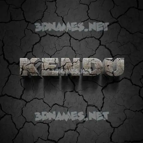 kendu in Cracked Stone style - 3D name wallpaper
