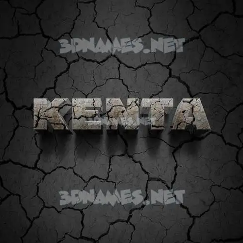 kenta in Cracked Stone style - 3D name wallpaper