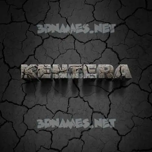 kentera in Cracked Stone style - 3D name wallpaper