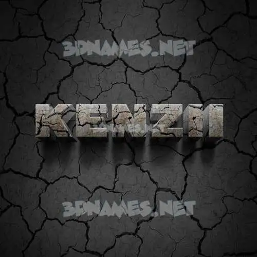 kenzii in Cracked Stone style - 3D name wallpaper kenzii in Cracked Stone style - 3D name wallpaper