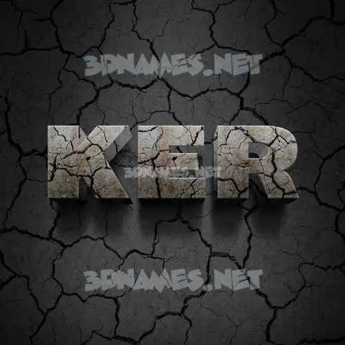 ker in Cracked Stone style - 3D name wallpaper ker in Cracked Stone style - 3D name wallpaper