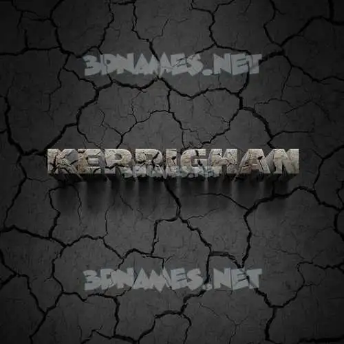 kerrighan in Cracked Stone style - 3D name wallpaper