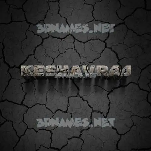 keshavraj in Cracked Stone style - 3D name wallpaper