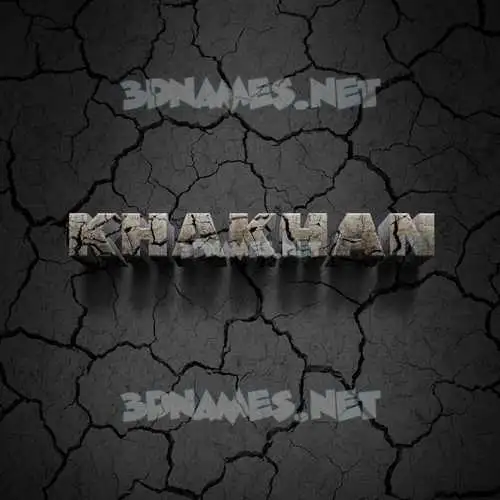 khakhan in Cracked Stone style - 3D name wallpaper khakhan in Cracked Stone style - 3D name wallpaper