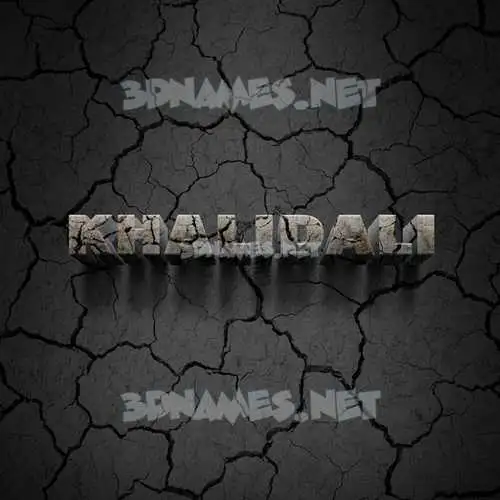 khalidali in Cracked Stone style - 3D name wallpaper khalidali in Cracked Stone style - 3D name wallpaper