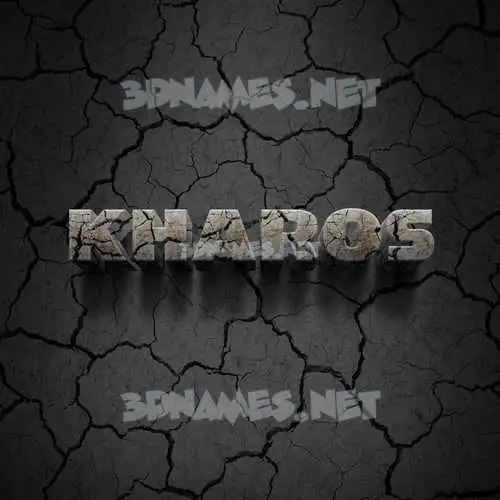 kharos in Cracked Stone style - 3D name wallpaper kharos in Cracked Stone style - 3D name wallpaper