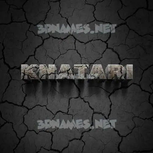 khatari in Cracked Stone style - 3D name wallpaper