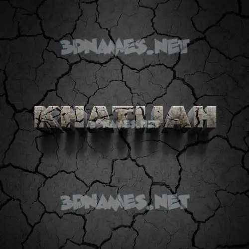 khatijah in Cracked Stone style - 3D name wallpaper