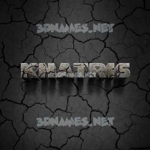 khatris in Cracked Stone style - 3D name wallpaper