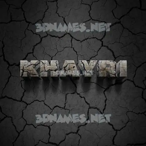 khayri in Cracked Stone style - 3D name wallpaper khayri in Cracked Stone style - 3D name wallpaper