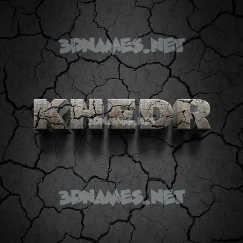 khedr in Cracked Stone style - 3D name wallpaper khedr in Cracked Stone style - 3D name wallpaper