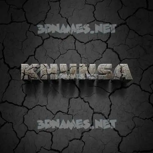 khunsa in Cracked Stone style - 3D name wallpaper khunsa in Cracked Stone style - 3D name wallpaper