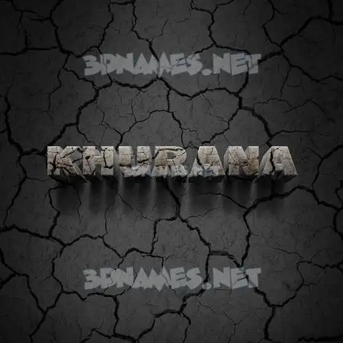 khurana in Cracked Stone style - 3D name wallpaper