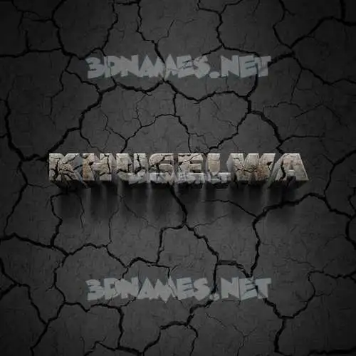 khuselwa in Cracked Stone style - 3D name wallpaper