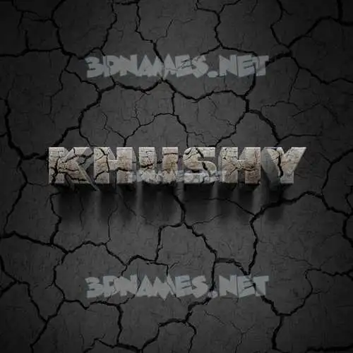 khushy in Cracked Stone style - 3D name wallpaper
