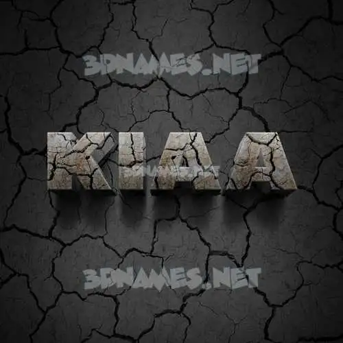 kiaa in Cracked Stone style - 3D name wallpaper kiaa in Cracked Stone style - 3D name wallpaper