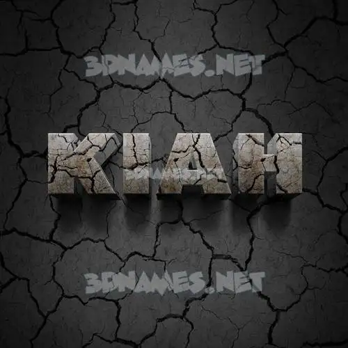 kiah in Cracked Stone style - 3D name wallpaper