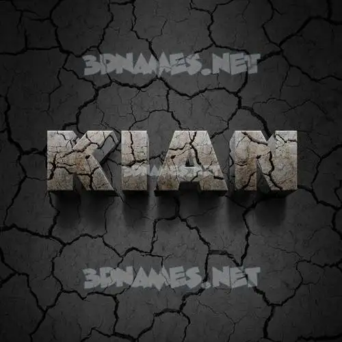 kian in Cracked Stone style - 3D name wallpaper kian in Cracked Stone style - 3D name wallpaper