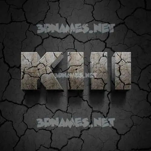 kiii in Cracked Stone style - 3D name wallpaper kiii in Cracked Stone style - 3D name wallpaper