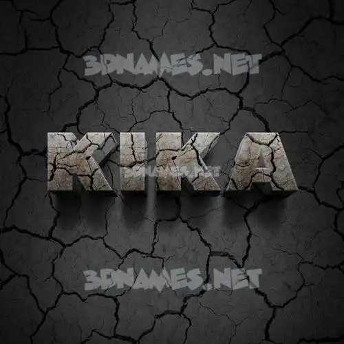 kika in Cracked Stone style - 3D name wallpaper kika in Cracked Stone style - 3D name wallpaper