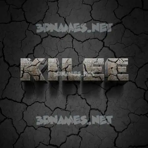 kilee in Cracked Stone style - 3D name wallpaper