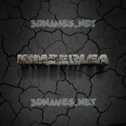 kimberlea in Cracked Stone style - 3D name wallpaper