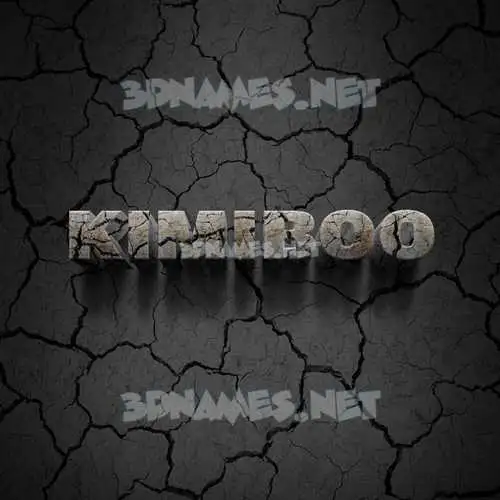 kimiboo in Cracked Stone style - 3D name wallpaper