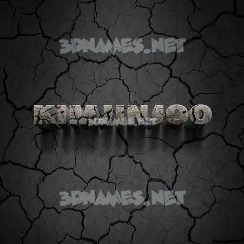 kimjinjoo in Cracked Stone style - 3D name wallpaper kimjinjoo in Cracked Stone style - 3D name wallpaper