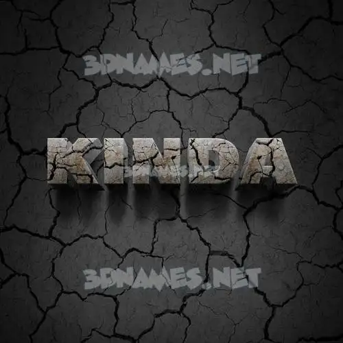 kinda in Cracked Stone style - 3D name wallpaper kinda in Cracked Stone style - 3D name wallpaper