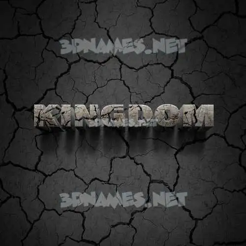 kingdom in Cracked Stone style - 3D name wallpaper kingdom in Cracked Stone style - 3D name wallpaper