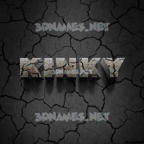 kinky in Cracked Stone style - 3D name wallpaper kinky in Cracked Stone style - 3D name wallpaper