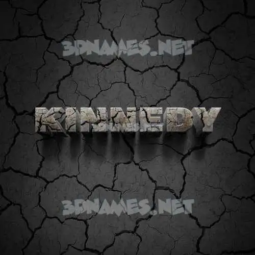 kinnedy in Cracked Stone style - 3D name wallpaper