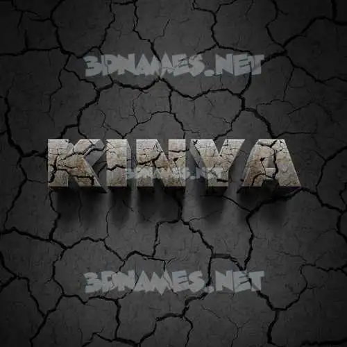 kinya in Cracked Stone style - 3D name wallpaper