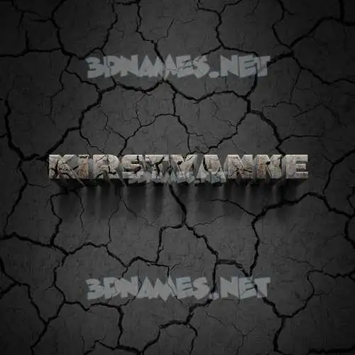 kirstyanne in Cracked Stone style - 3D name wallpaper kirstyanne in Cracked Stone style - 3D name wallpaper