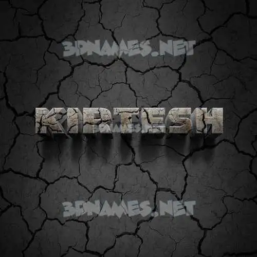 kirtesh in Cracked Stone style - 3D name wallpaper kirtesh in Cracked Stone style - 3D name wallpaper