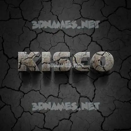 kisco in Cracked Stone style - 3D name wallpaper