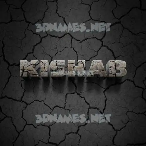 kishab in Cracked Stone style - 3D name wallpaper kishab in Cracked Stone style - 3D name wallpaper