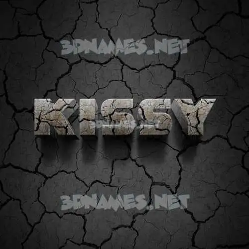 kissy in Cracked Stone style - 3D name wallpaper kissy in Cracked Stone style - 3D name wallpaper
