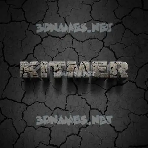 kitmer in Cracked Stone style - 3D name wallpaper kitmer in Cracked Stone style - 3D name wallpaper