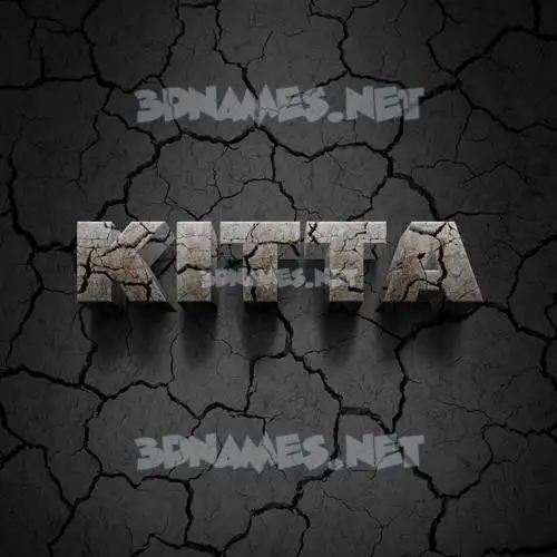 kitta in Cracked Stone style - 3D name wallpaper kitta in Cracked Stone style - 3D name wallpaper