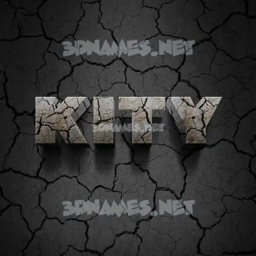 kity in Cracked Stone style - 3D name wallpaper kity in Cracked Stone style - 3D name wallpaper