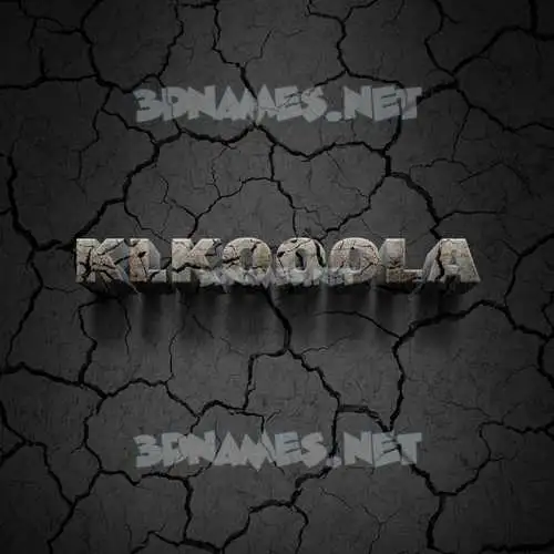 klkooola in Cracked Stone style - 3D name wallpaper klkooola in Cracked Stone style - 3D name wallpaper