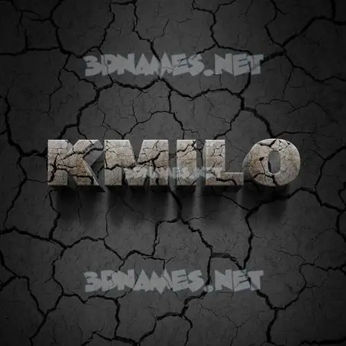 kmilo in Cracked Stone style - 3D name wallpaper kmilo in Cracked Stone style - 3D name wallpaper