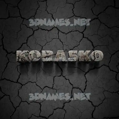 kobasko in Cracked Stone style - 3D name wallpaper kobasko in Cracked Stone style - 3D name wallpaper