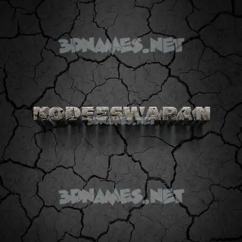 kodeeswaran in Cracked Stone style - 3D name wallpaper