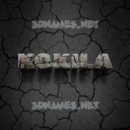 kokila in Cracked Stone style - 3D name wallpaper kokila in Cracked Stone style - 3D name wallpaper