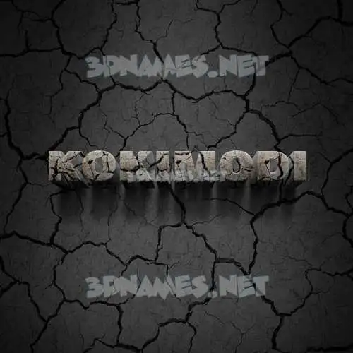 kokimodi in Cracked Stone style - 3D name wallpaper kokimodi in Cracked Stone style - 3D name wallpaper